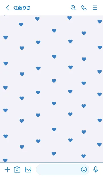 [LINE着せ替え] pattern_heart (blue:)の画像2