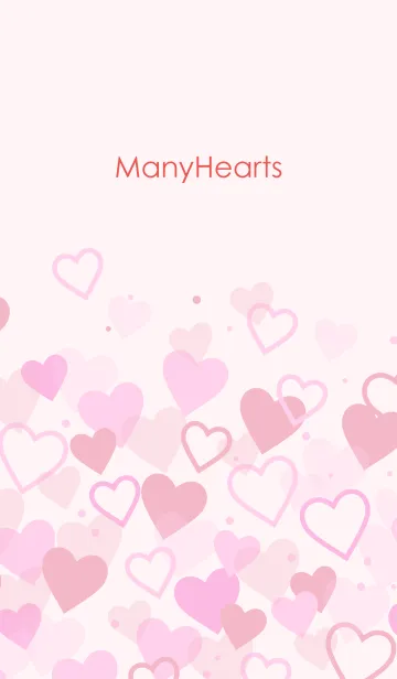 [LINE着せ替え] Many Hearts-PINK 46の画像1