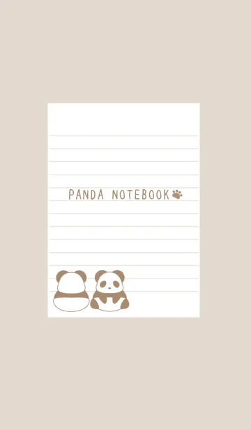[LINE着せ替え] カラーパンダノート/ベージュの画像1