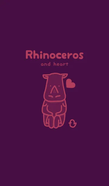 [LINE着せ替え] サイとハート 紫紺の画像1