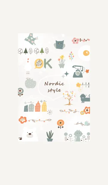 [LINE着せ替え] 北欧デザイン♡brown03_1の画像1