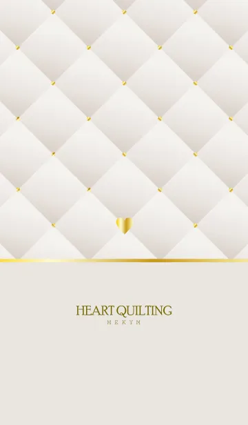 [LINE着せ替え] HEART QUILTING-PINK BEIGE 26の画像1