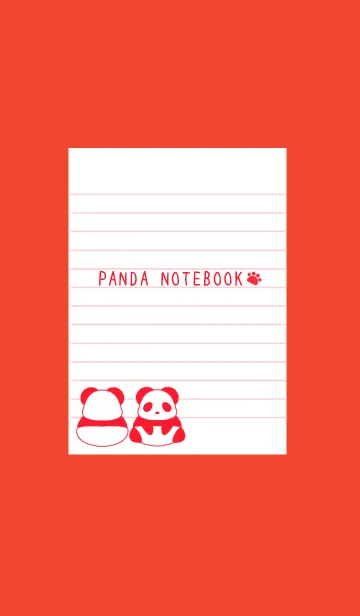 [LINE着せ替え] カラーパンダノート/レッドの画像1