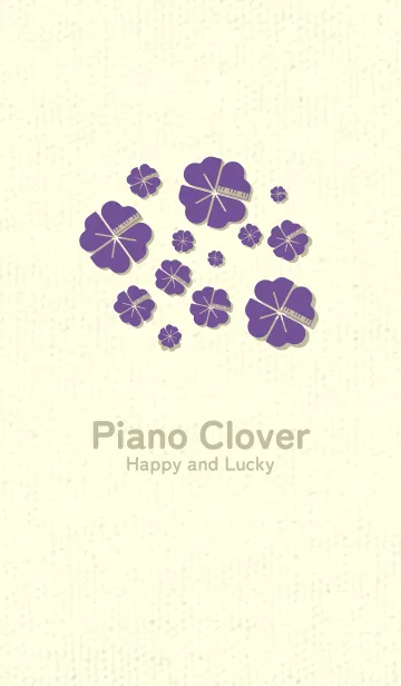[LINE着せ替え] Piano clover 江戸紫の画像1