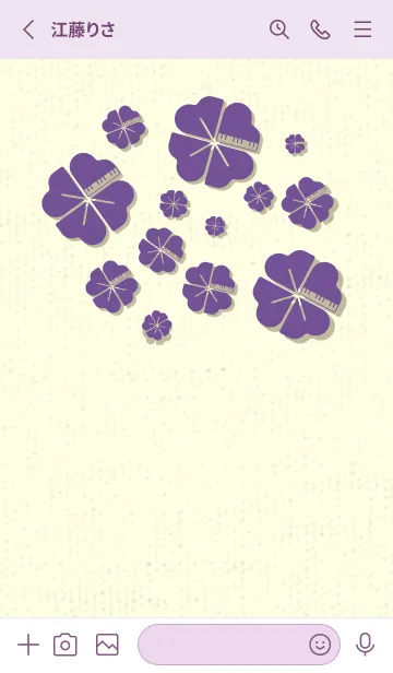 [LINE着せ替え] Piano clover 江戸紫の画像2