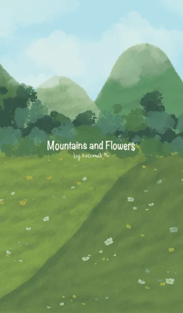 [LINE着せ替え] mountains and flowersの画像1