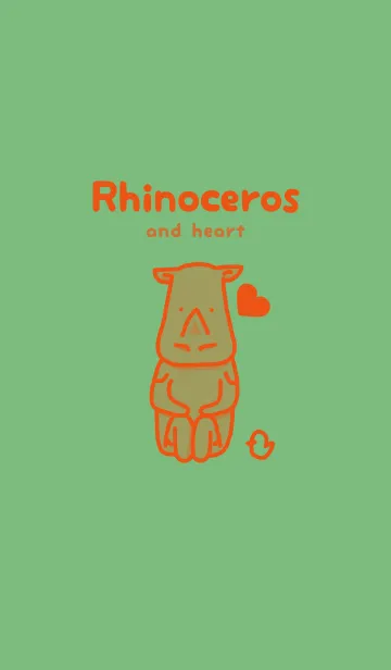 [LINE着せ替え] サイとハート フレッシュグリーンの画像1