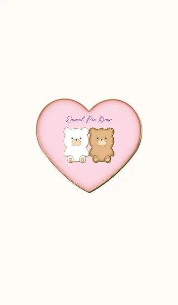 [LINE着せ替え] Enamel Pin Bear 25の画像1