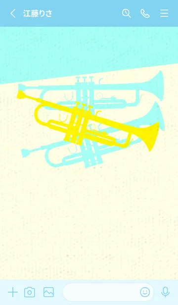 [LINE着せ替え] Trumpet CLR ペールレモンの画像2