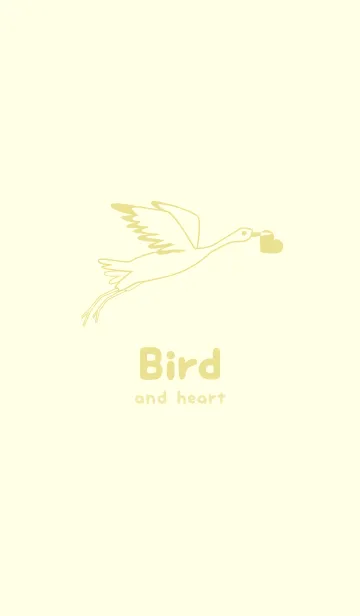 [LINE着せ替え] 鳥とハート 純白の画像1
