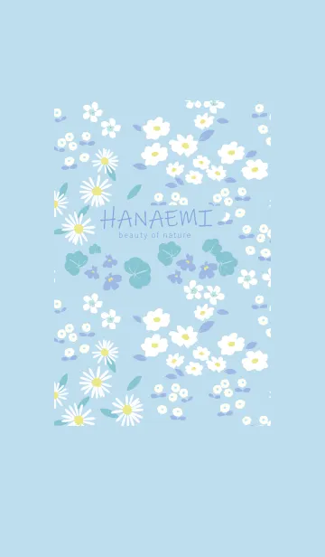 [LINE着せ替え] HANAEMI small flower Blueの画像1