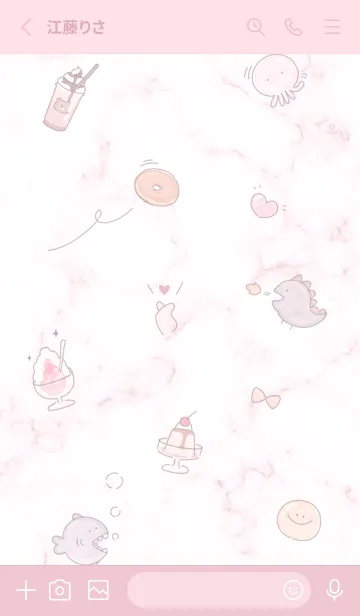 [LINE着せ替え] ゆるいイラスト♡pink10_1の画像2