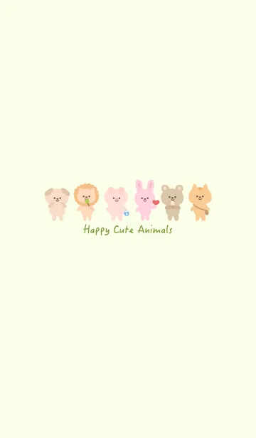 [LINE着せ替え] Happy Cute Animalsの画像1