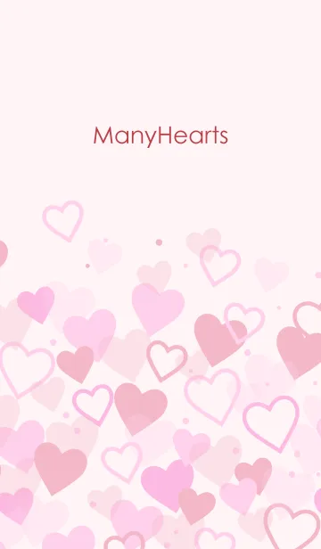 [LINE着せ替え] Many Hearts-PINK 48の画像1