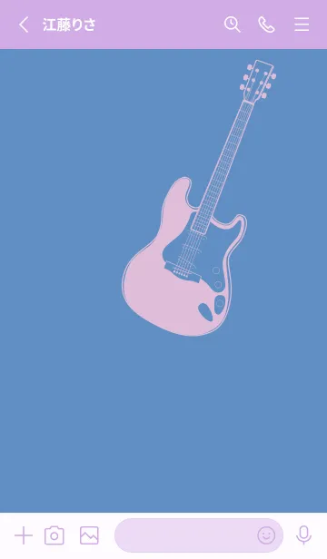 [LINE着せ替え] ELECTRIC GUITAR CLR Pale pastel blueの画像2