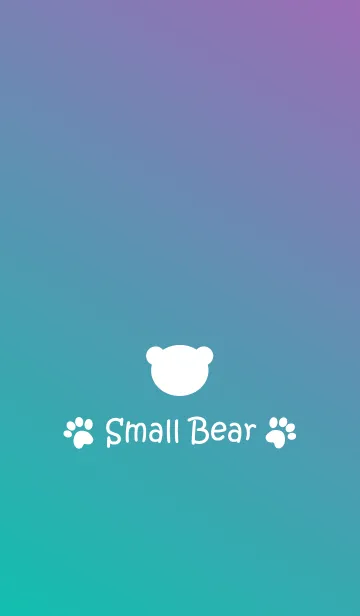 [LINE着せ替え] Small Bear *GREEN+BLUE+PURPLE*の画像1