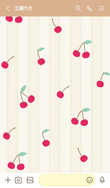 [LINE着せ替え] さくらんぼ くすみカラー25の画像2