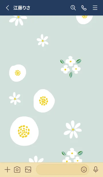 [LINE着せ替え] おしゃれな白い花15の画像2