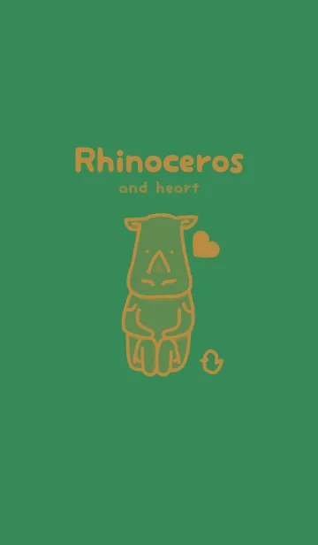 [LINE着せ替え] サイとハート 牧草色の画像1