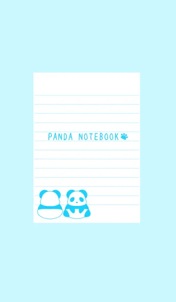 [LINE着せ替え] カラーパンダノート/ライトブルーの画像1