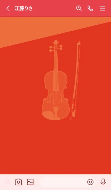 [LINE着せ替え] Violin CLR スカーレッドの画像2