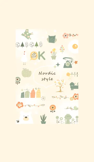 [LINE着せ替え] 北欧デザイン♡yellow14_1の画像1