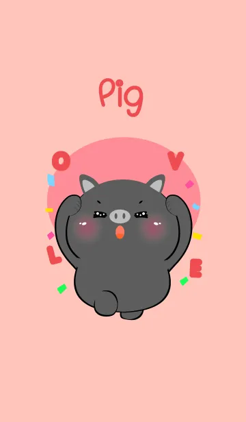 [LINE着せ替え] Black Pig Lover Theme (JP)の画像1