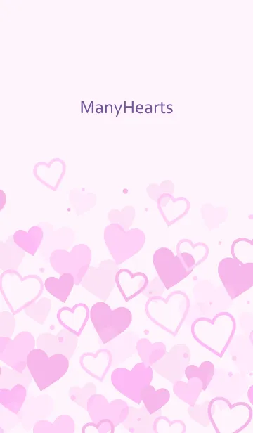 [LINE着せ替え] Many Hearts-PURPLE 48の画像1