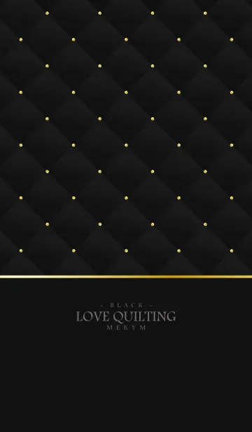 [LINE着せ替え] LOVE QUILTING - BLACK 8の画像1