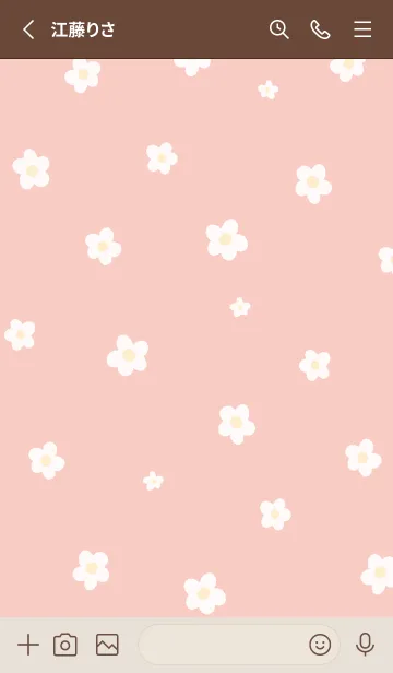 [LINE着せ替え] Floret Pattern - VSC 02-05 ピンクの画像2