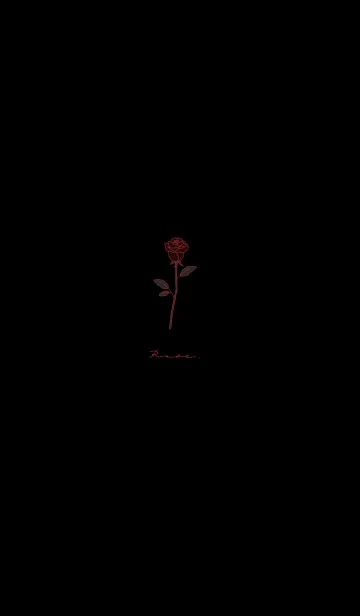 [LINE着せ替え] Rose / ブラックレッドの画像1