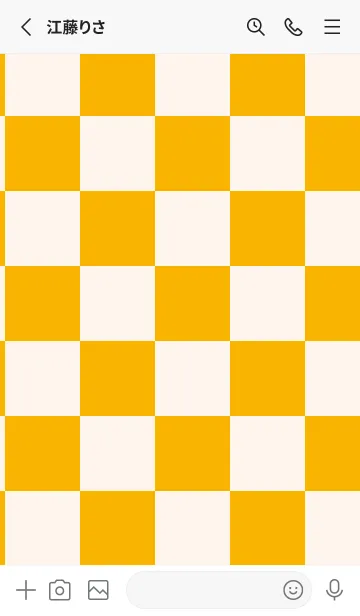 [LINE着せ替え] 山吹色■貝殻色.TKCの画像2