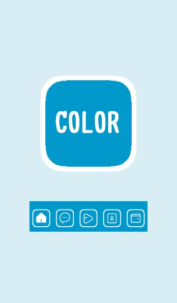 [LINE着せ替え] blue color B32の画像1
