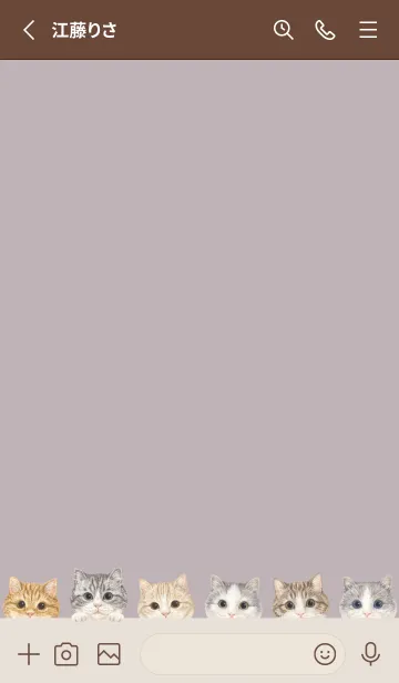[LINE着せ替え] CATS - マンチカン - パープルグレーの画像2