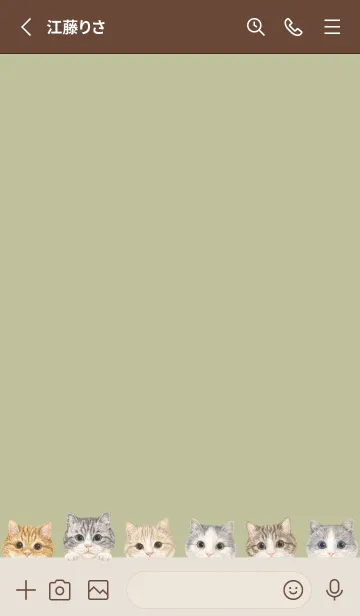 [LINE着せ替え] CATS - マンチカン - リーフグリーンの画像2