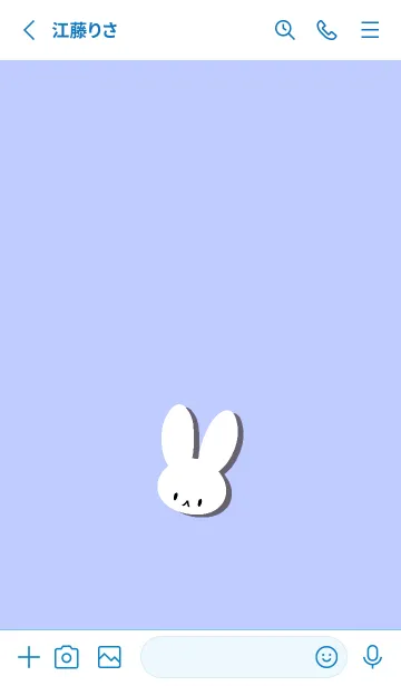[LINE着せ替え] ホワイト ラビット 157の画像2