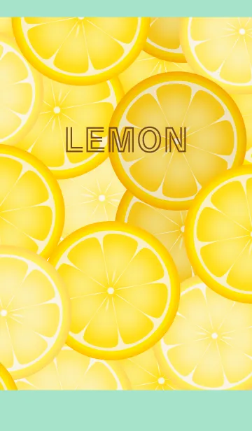 [LINE着せ替え] スライスレモン 青緑の画像1