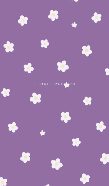 [LINE着せ替え] Floret Pattern - 07-05 パープル Ver.iの画像1