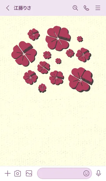 [LINE着せ替え] Piano clover ワインレッドの画像2