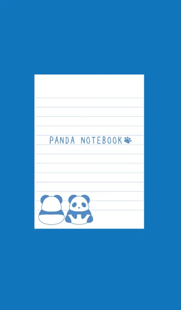 [LINE着せ替え] カラーパンダノート/ブルー/ホワイトの画像1