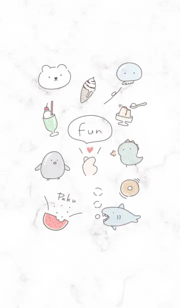 [LINE着せ替え] ゆるい仲間♡Greige02_1の画像1