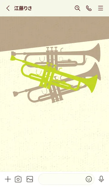 [LINE着せ替え] Trumpet CLR 若草色の画像2