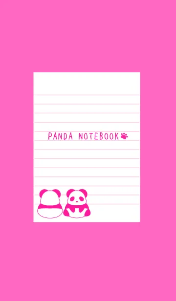 [LINE着せ替え] カラーパンダノート/ショッキングピンクの画像1