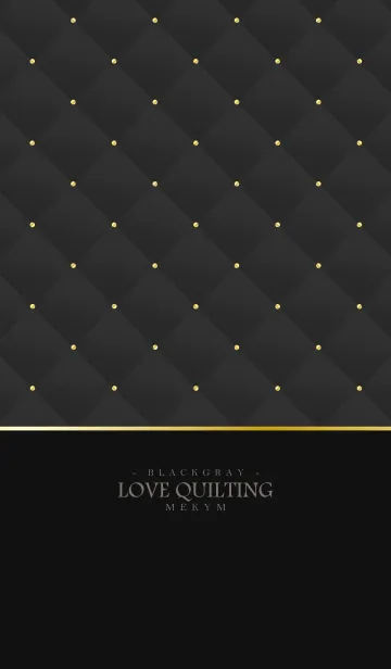 [LINE着せ替え] LOVE QUILTING - BLACK GRAY 8の画像1