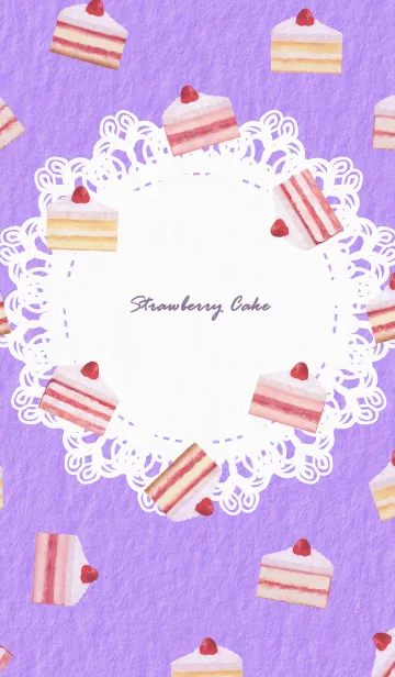 [LINE着せ替え] StrawberryCake 1 - 07-01 パープル Ver.a2の画像1