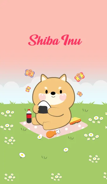 [LINE着せ替え] Shba Inu Love Picnic Theme (JP)の画像1