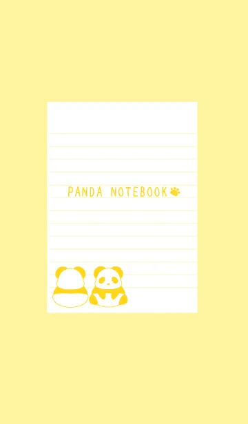 [LINE着せ替え] カラーパンダノート/ライトイエローの画像1