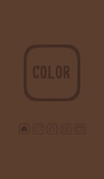 [LINE着せ替え] brown color B31の画像1