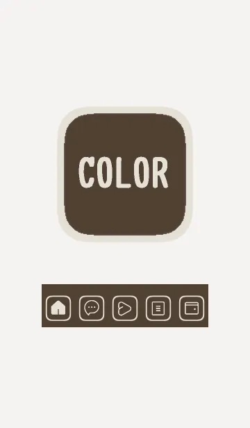 [LINE着せ替え] brown color B33の画像1