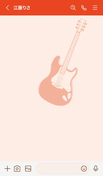 [LINE着せ替え] ELECTRIC GUITAR CLR Deep baby pinkの画像2